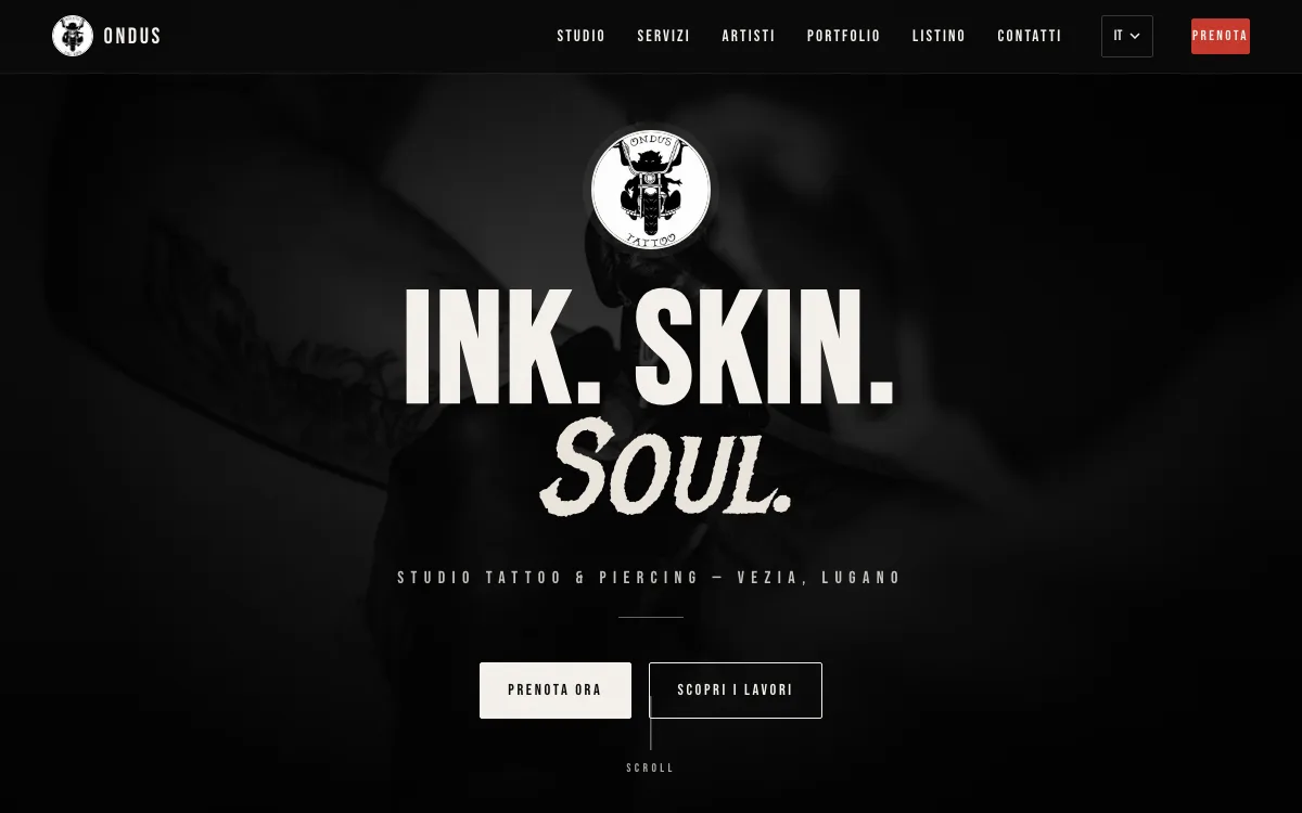 Ondus Tattoo home page